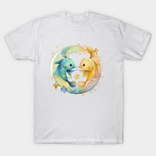 Watercolor Zodiac Pisces T-Shirt